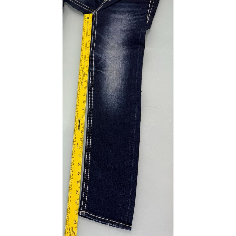 Miss Me Jeans Girls Size 12 Skinny Y2K Stretch Rhinestone Low Rise 26 W 27 L - Picture 8 of 11